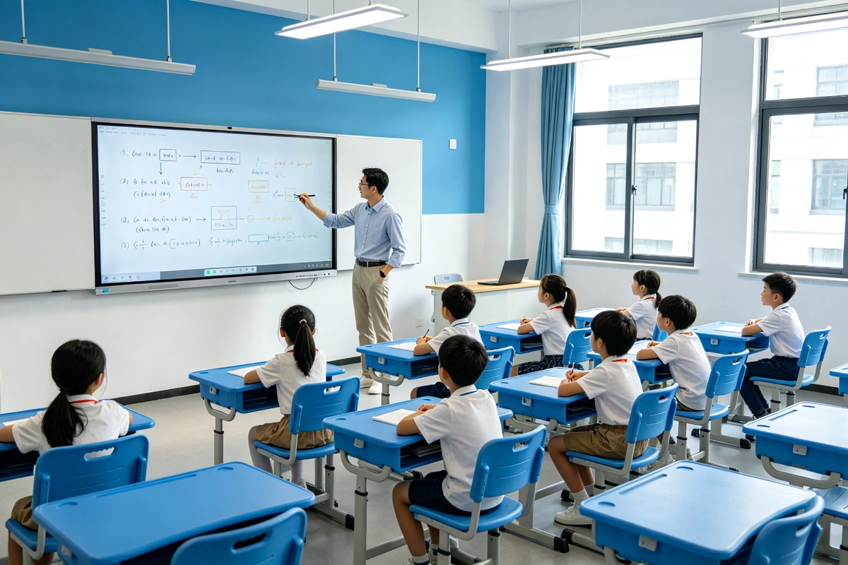 Qtenboard infrared interactive whiteboard in smart classroom