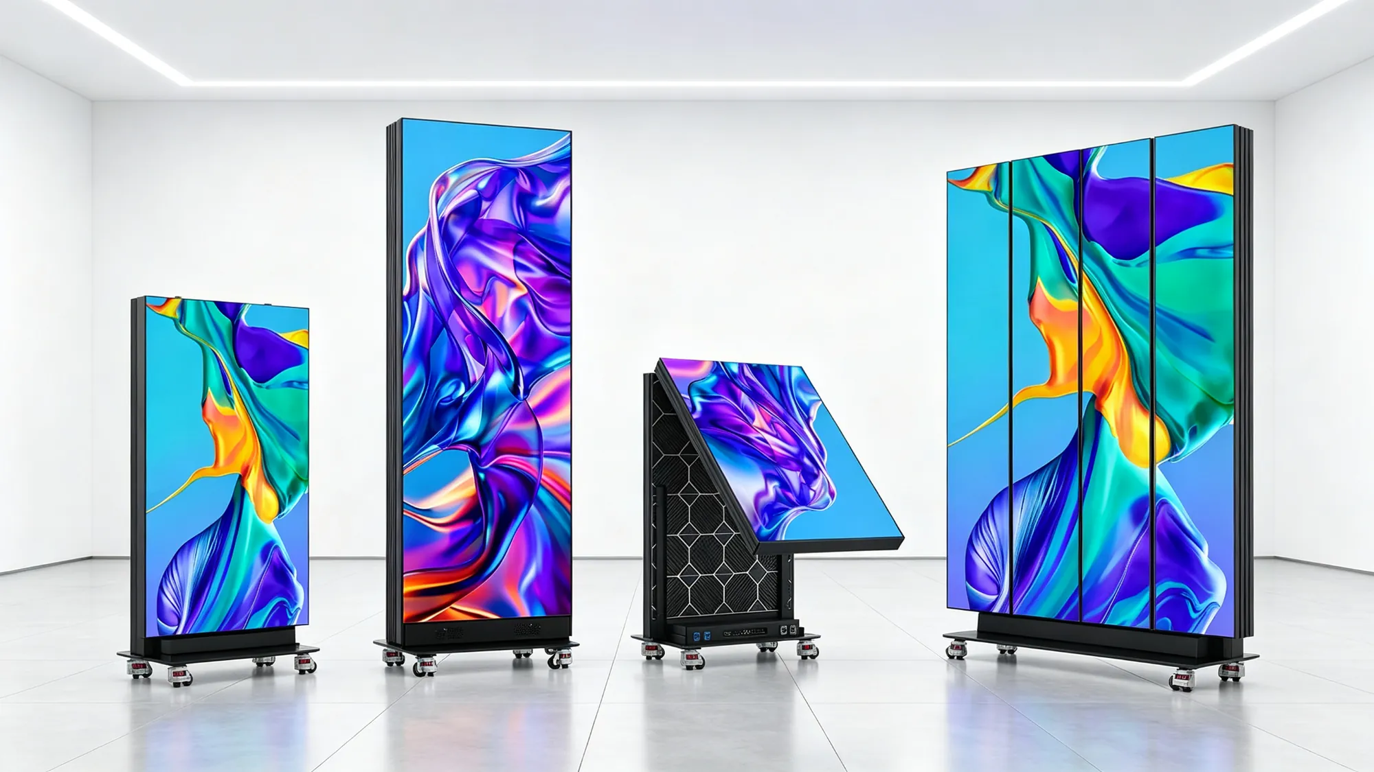 Qtenboard LED poster display product lineup