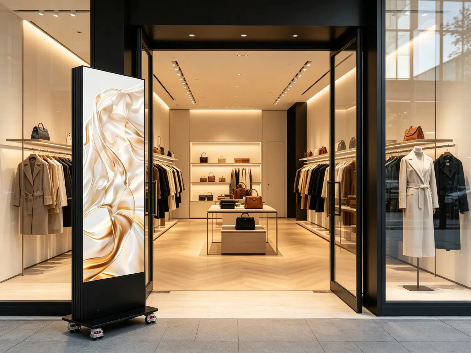Qtenboard LED poster screen fashion boutique case