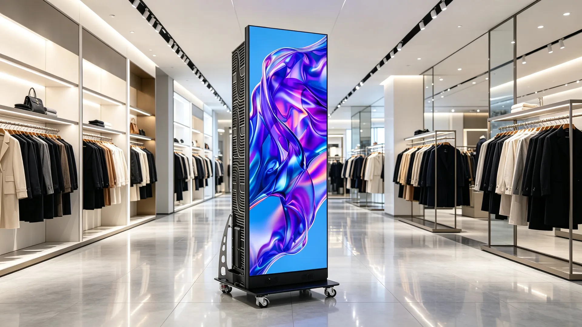 Qtenboard LED poster screen retail display