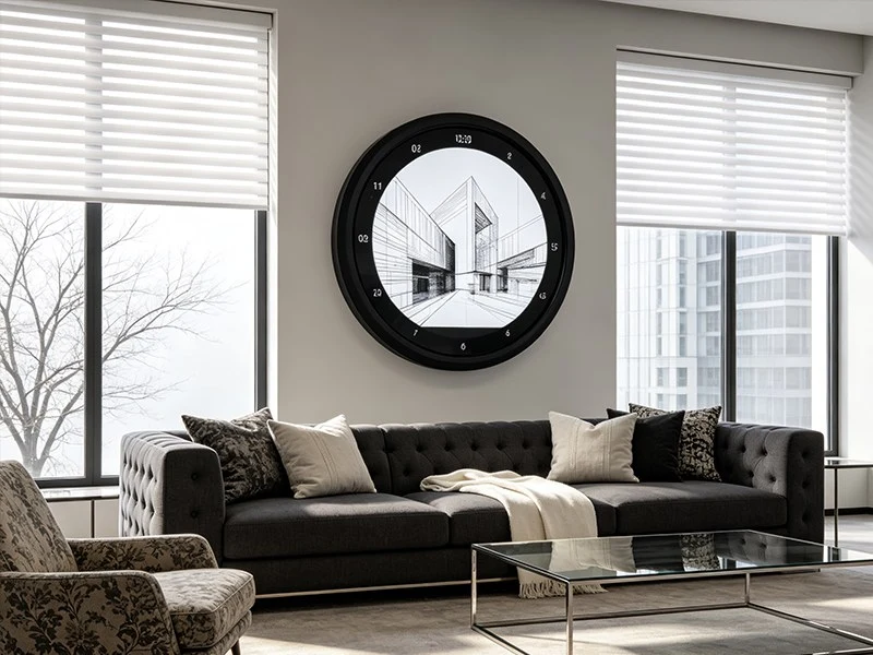 Round LCD display for meeting rooms