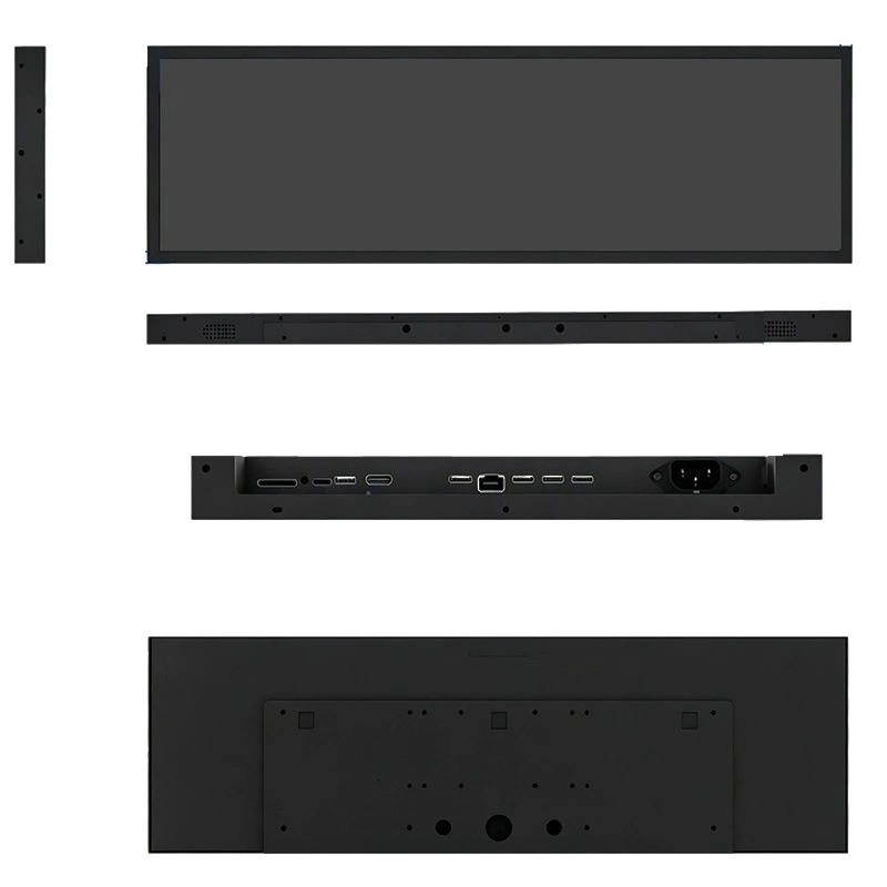 Qtenboard shelf digital signage rear ports and structure