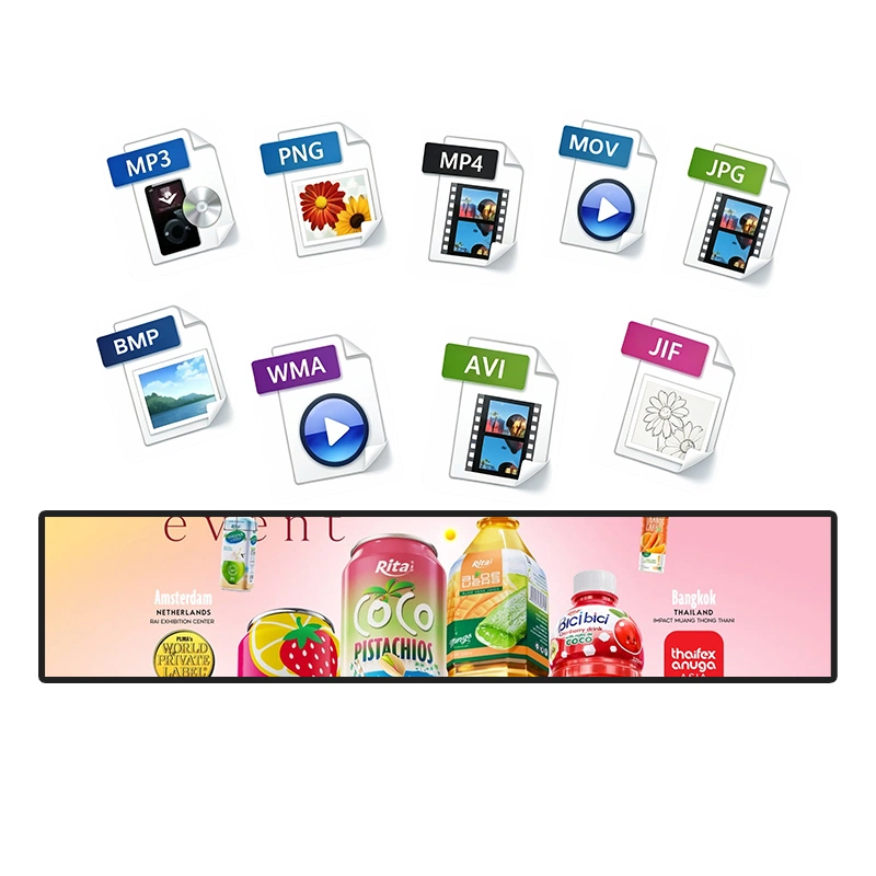 Qtenboard Multi media format supported list display