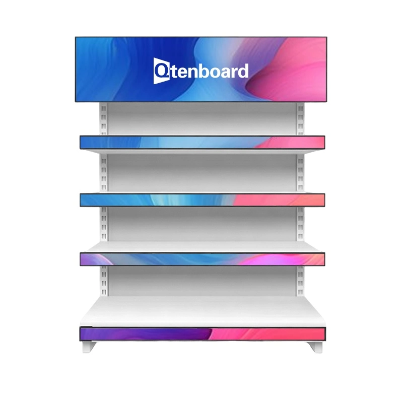 Qtenboard LCD Shelf Display Smart Strip Digital Signage for Retail Shelves