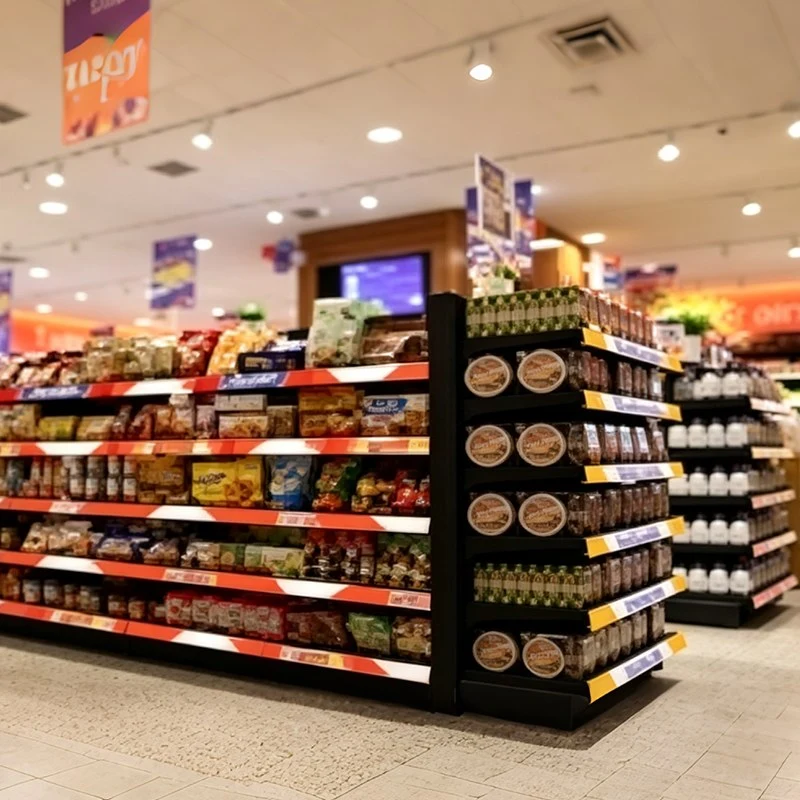 Qtenboard Smart shelf display in supermarket