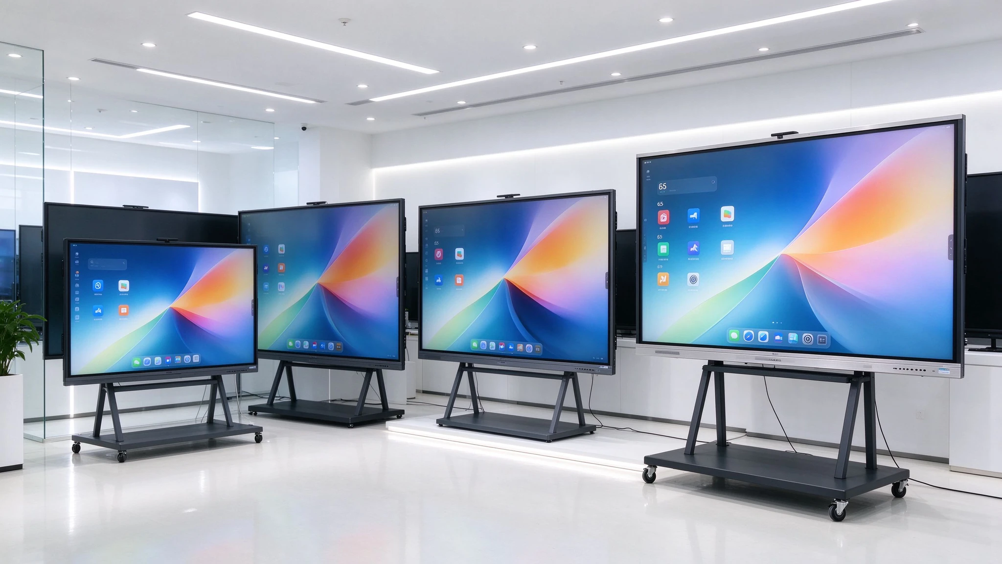 Whiteboard OEM factory customization levels showing brand, software, hardware, structural ODM, private mold, and CKD/SKD options for B2B partners.