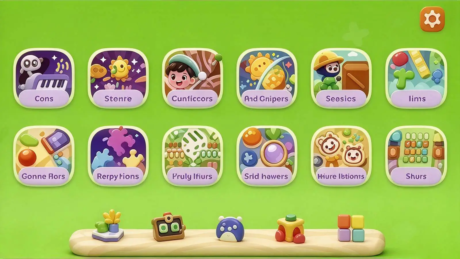 Qtenboard colorful kids learning app dashboard