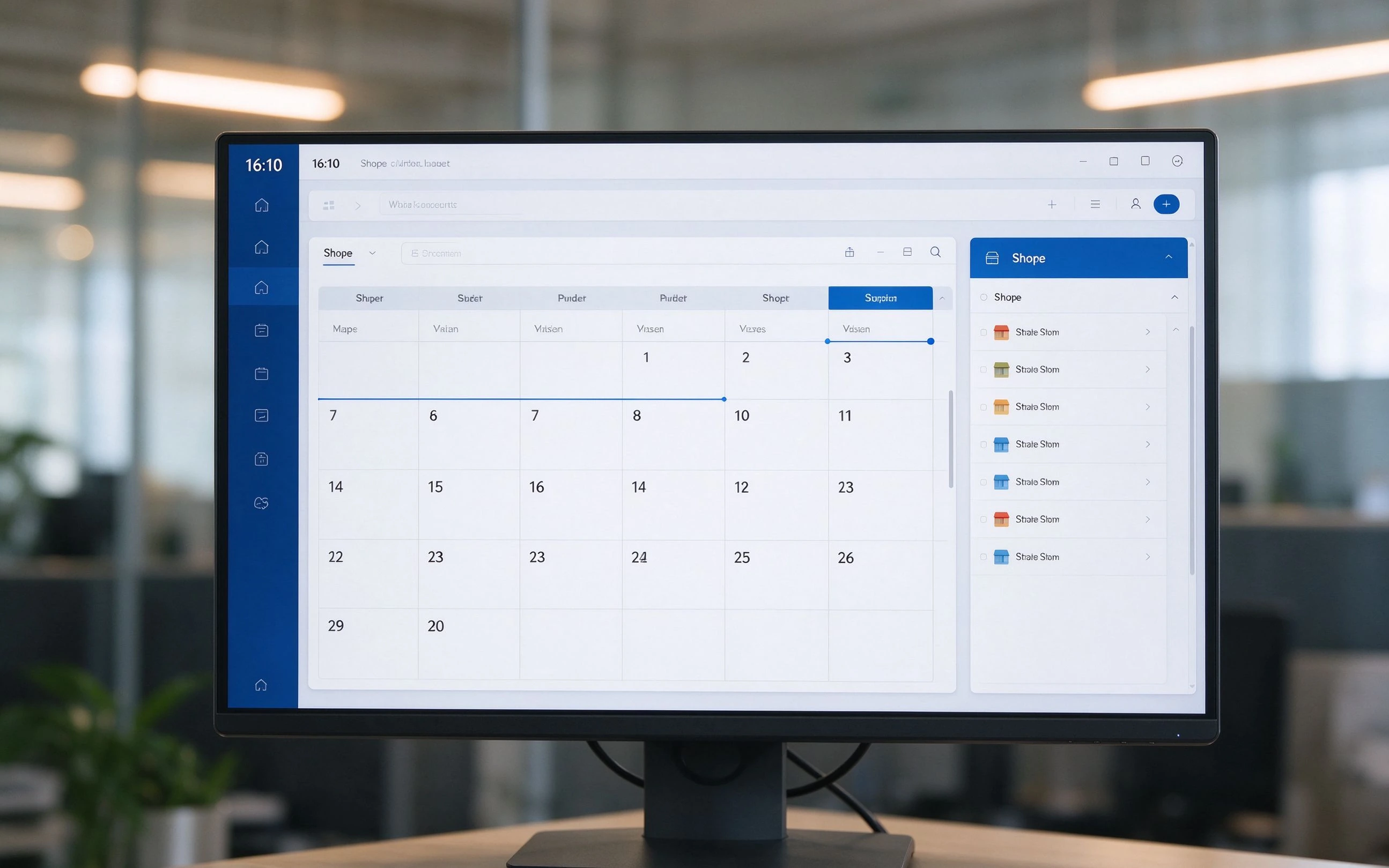 Qtenboard CMS remote management interface for multi-store retail video wall content scheduling and monitoring.