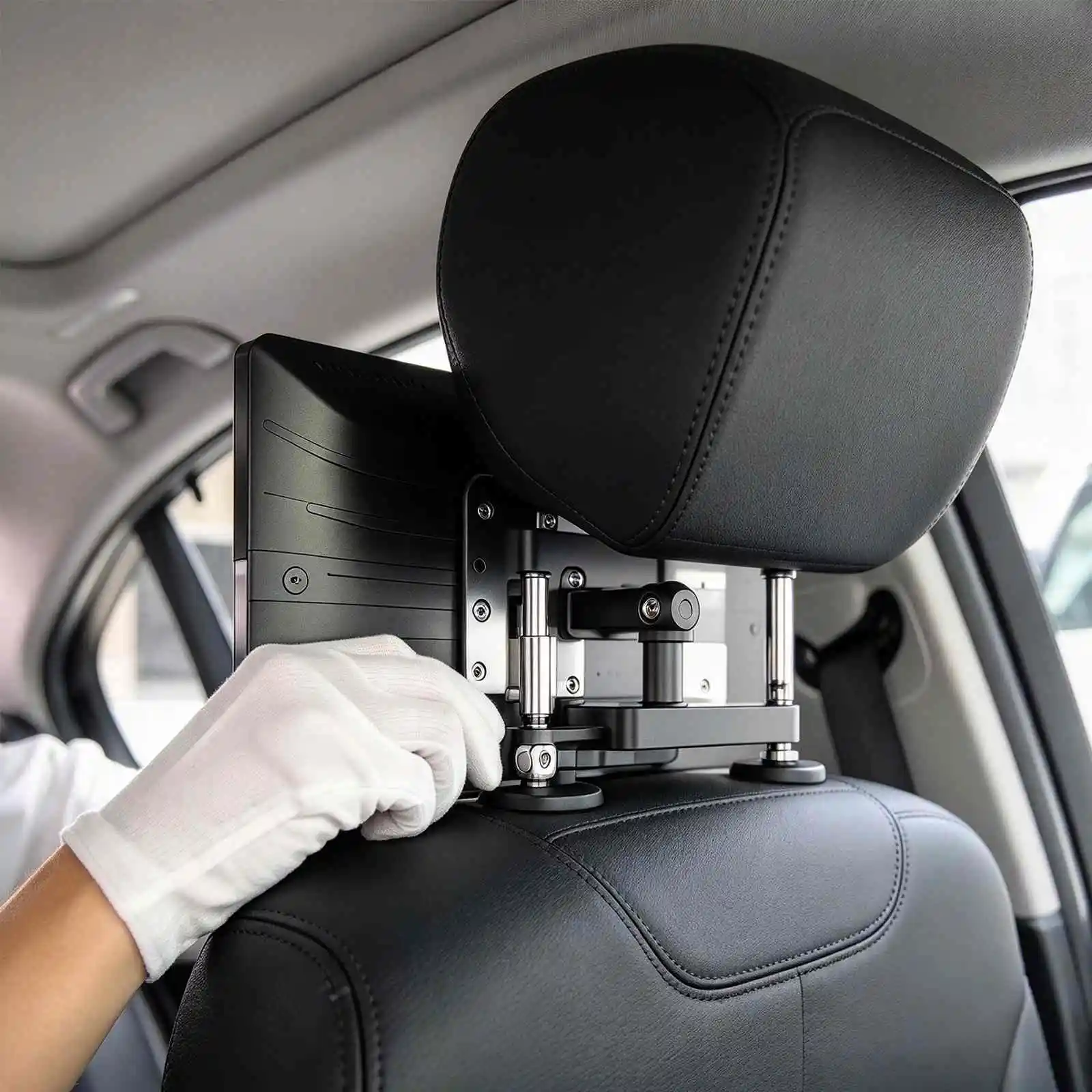 Step2: Fix bracket on vehicle headrest