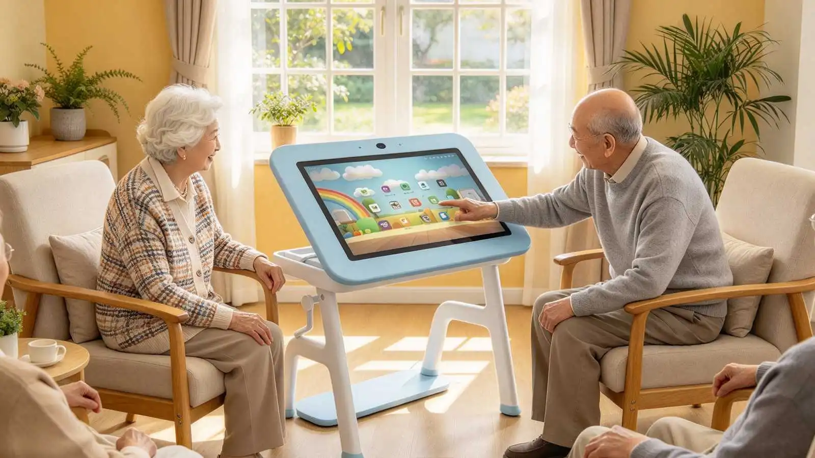 Qtenboard interactive touch table for elderly nursing home