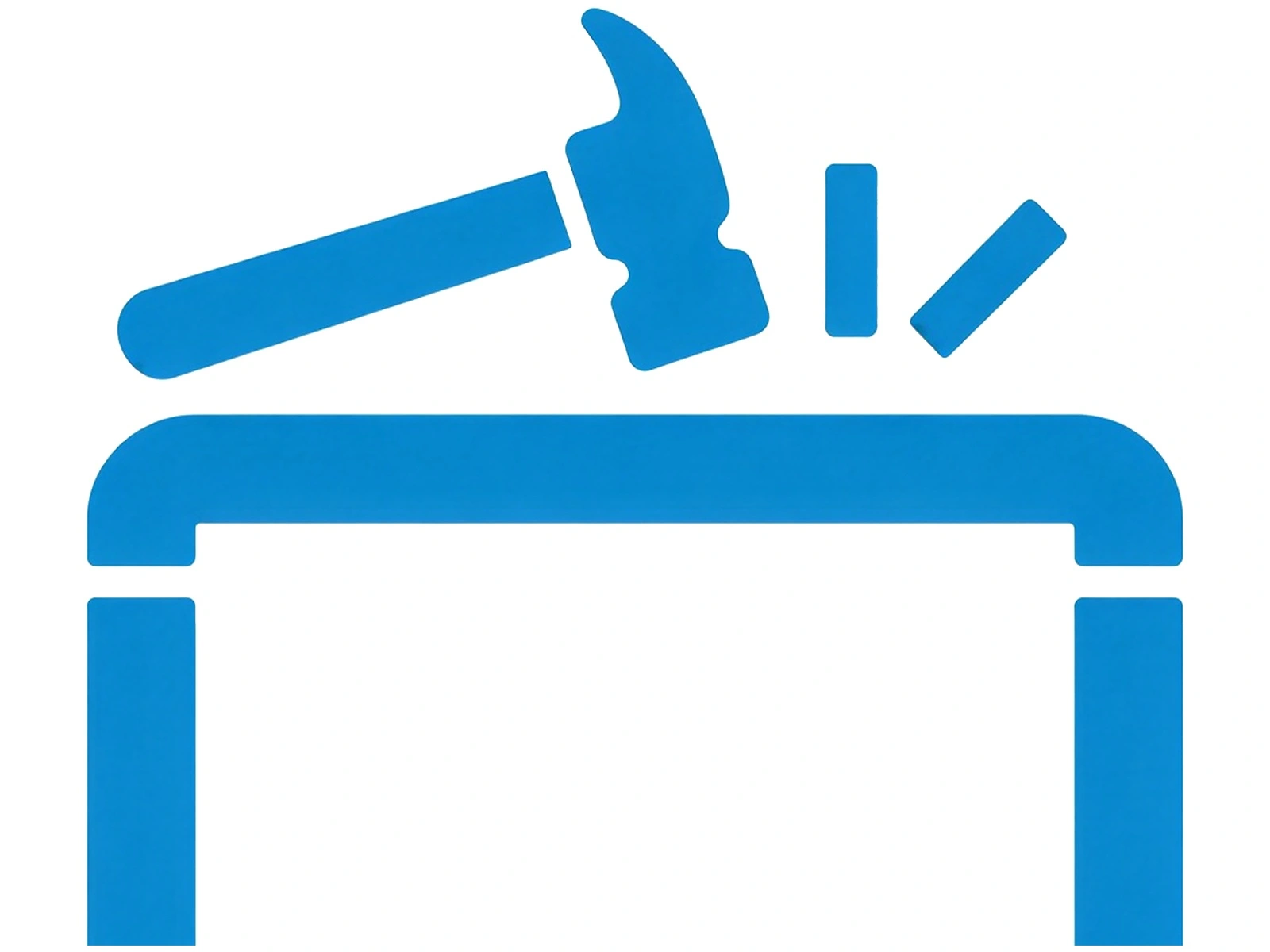 hammer hit tempered glass icon