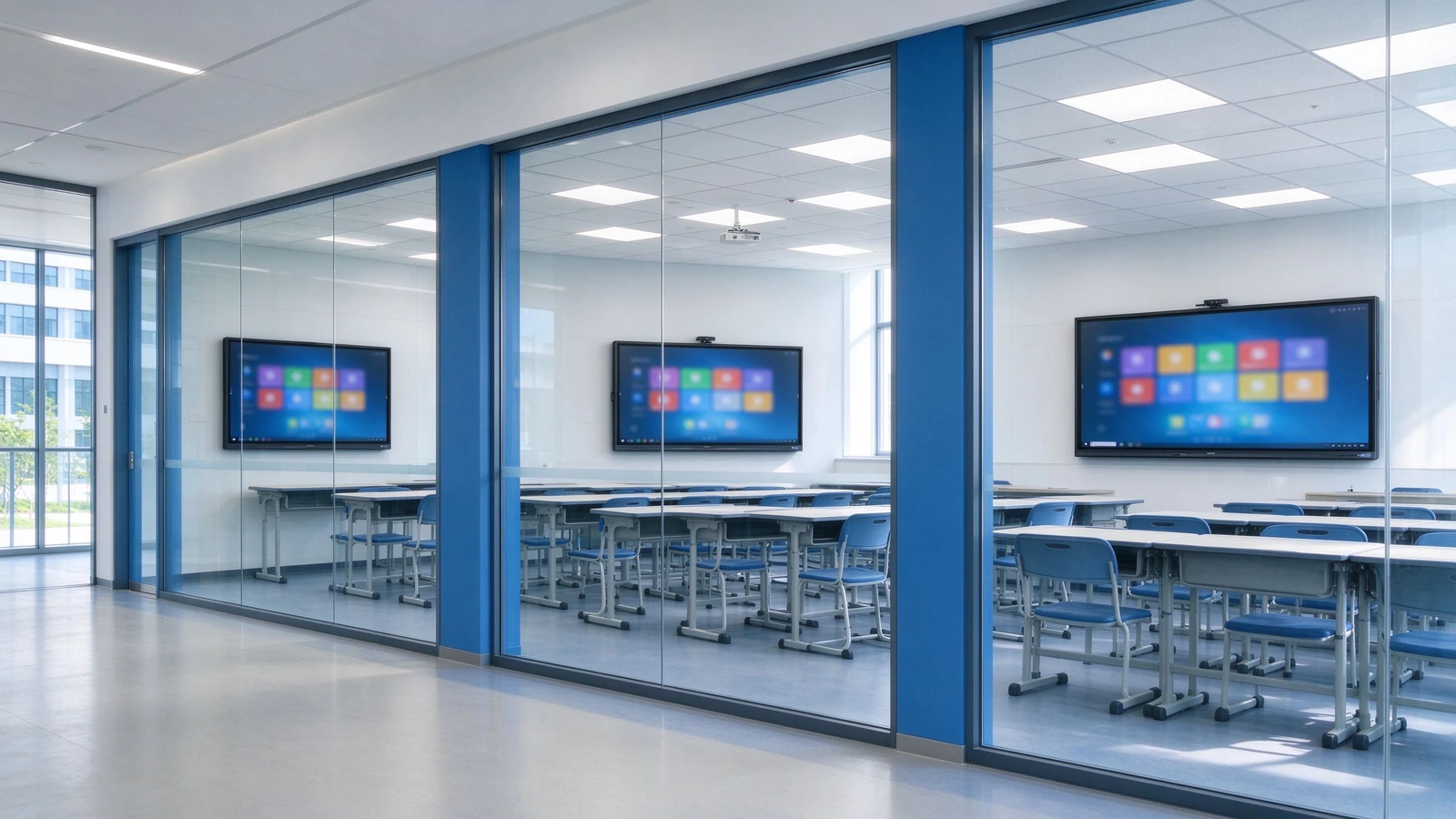 Qtenboard interactive panels in three classroom sizes