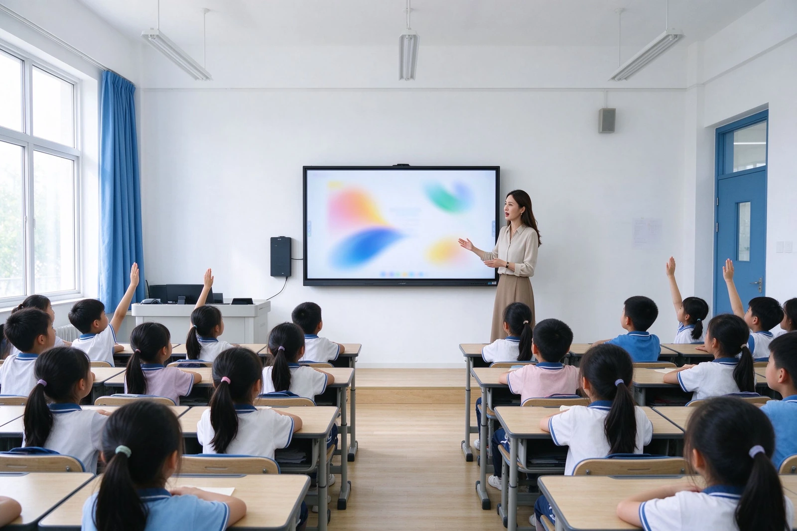 Qtenboard interactive whiteboard in K-12 classroom