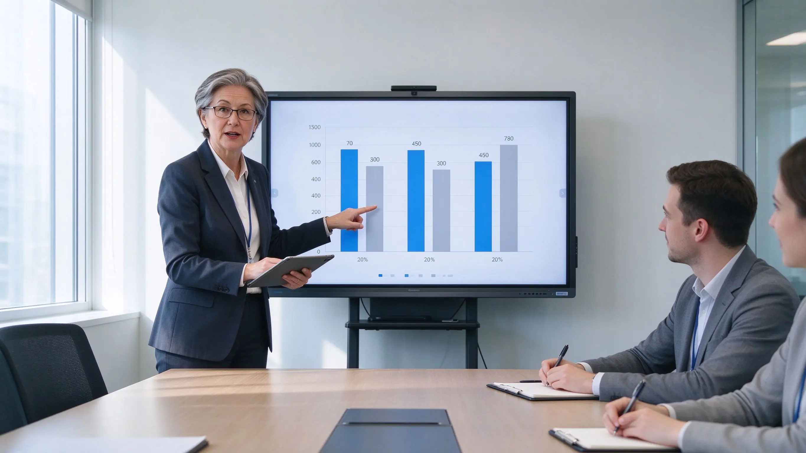 Government & Enterprise Meeting Room Interactive Flat Panel Solution Qtenboard