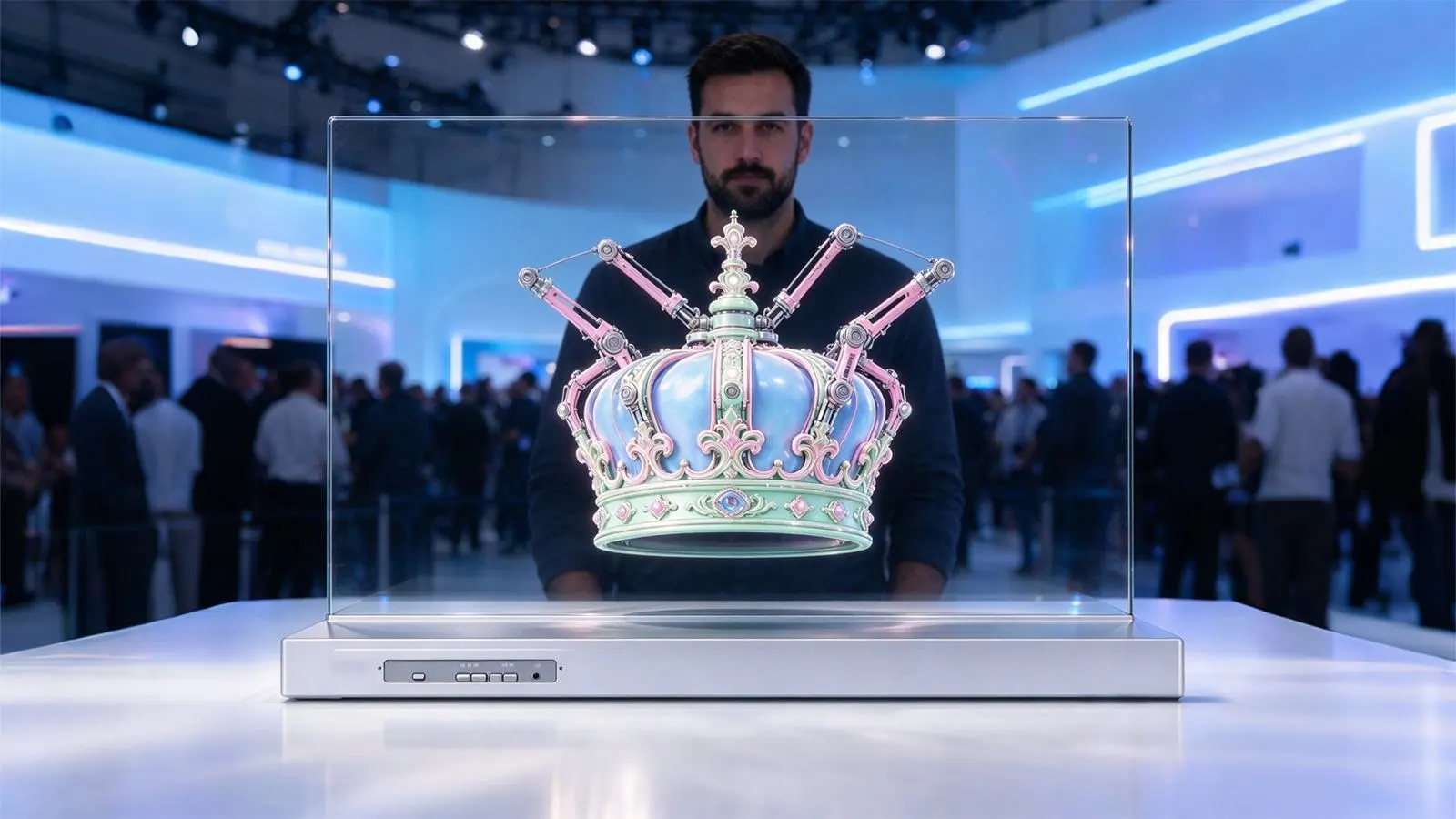 transparent oled interactive brand store demo qtenboard