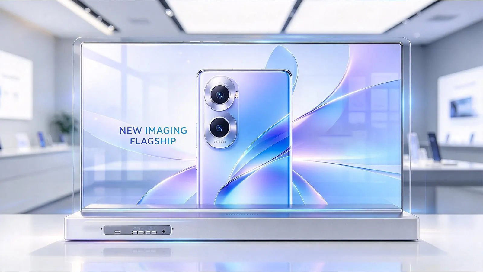 transparent oled retail showcase display qtenboard