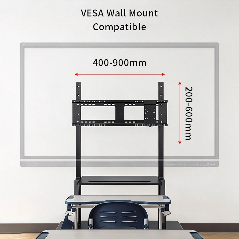 Qtenboard VESA compatible mobile cart 400×200 to 900×600mm mounting standard interactive whiteboard stand
