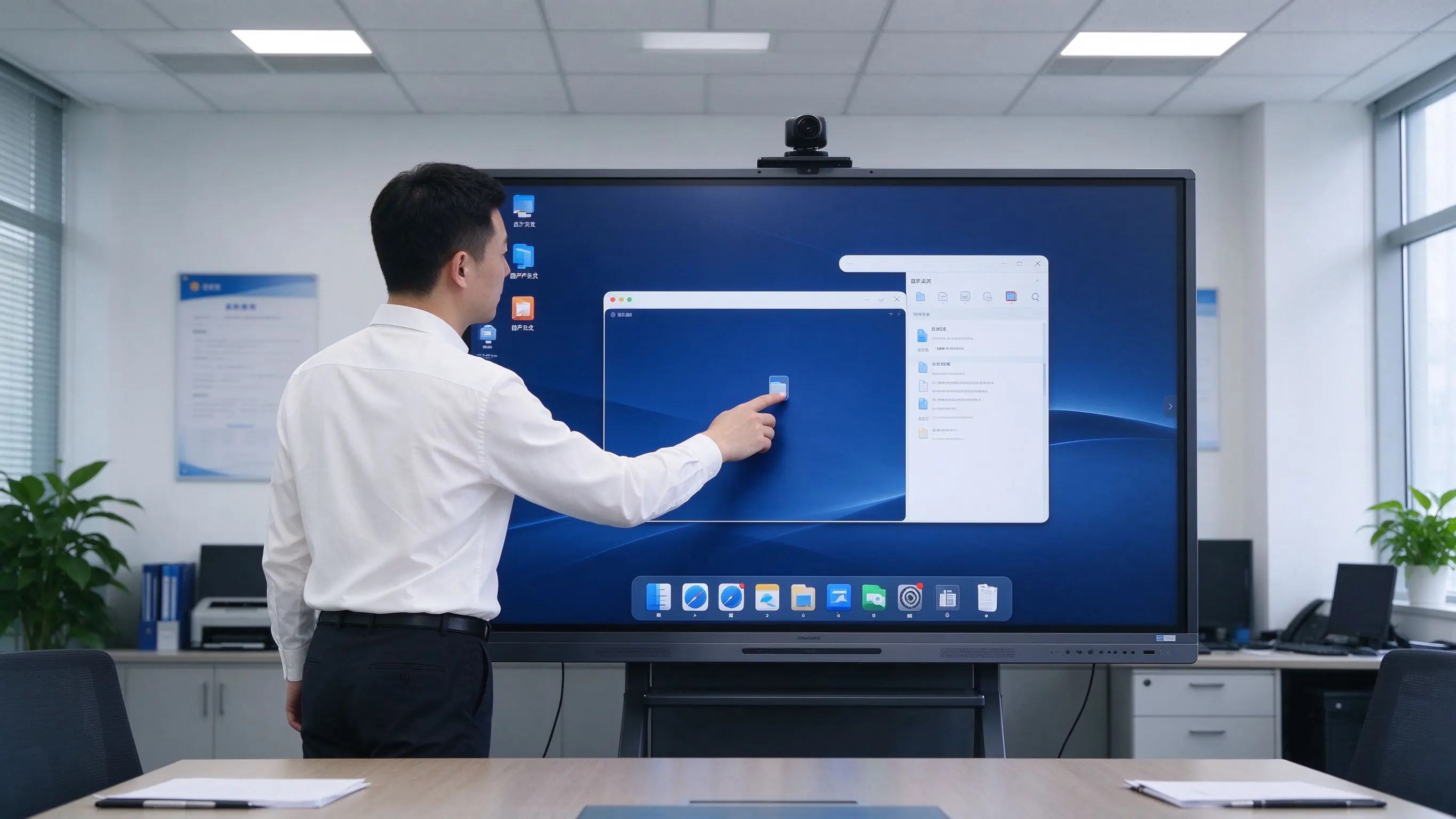 Touch interaction on the interactive flat panel display